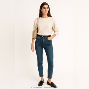Rag & Bone 32 Blue Nina High-Rise Ankle Skinny Jeans Old Money